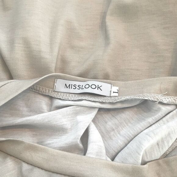 Miss Look Short Sleeve Tee Shirt Floral Print Size L - Picture 6 of 8